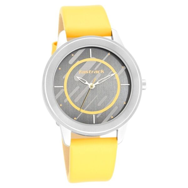 WEAR YOUR LOOK WITH GREY DIAL LEATHER WATCH 6246SL02 - Image 2