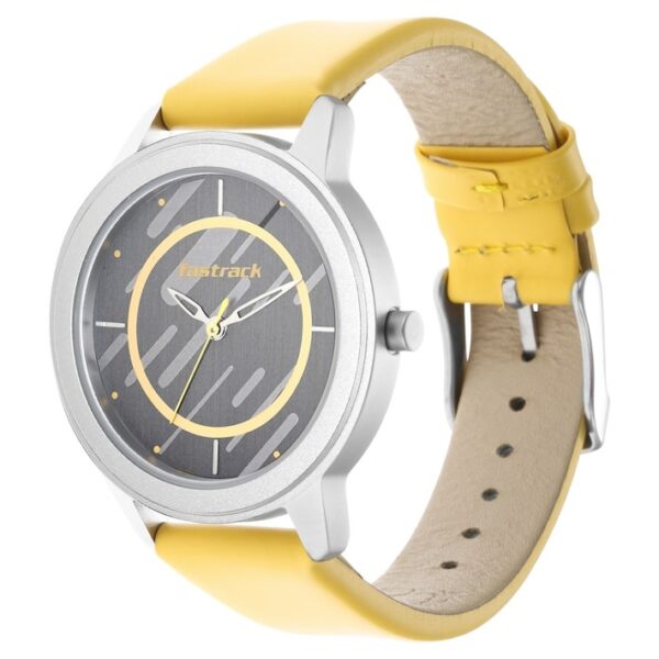 WEAR YOUR LOOK WITH GREY DIAL LEATHER WATCH 6246SL02 - Image 3