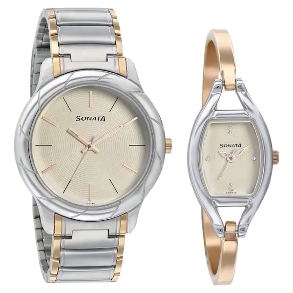 Sonata Couple Watches 71258114KM01 - Image 2