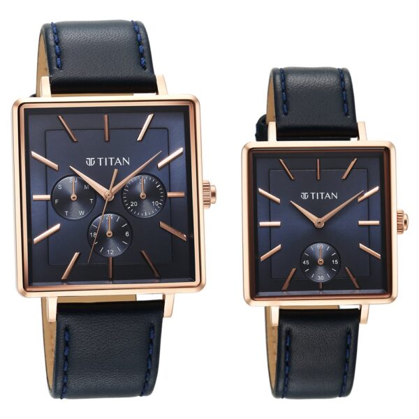 Titan Bandhan, Black Dial, Leather Strap, Watch, Couples, Best Price in BD, couple watches, titan watch bd 9400594205WL01