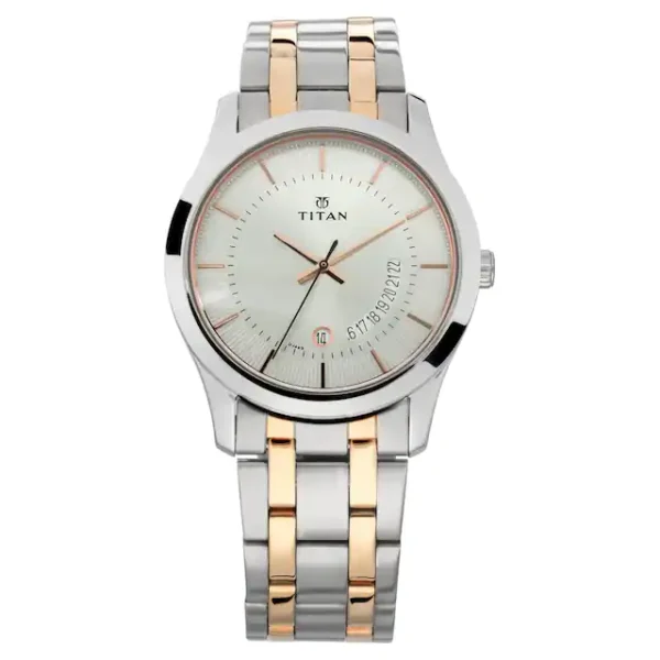 TITAN Silver Dial Stainless Steel Strap Watch 1823KM01