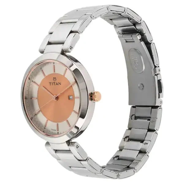 TITAN 2480KM01 Rose Gold Ladies Watch - Image 2