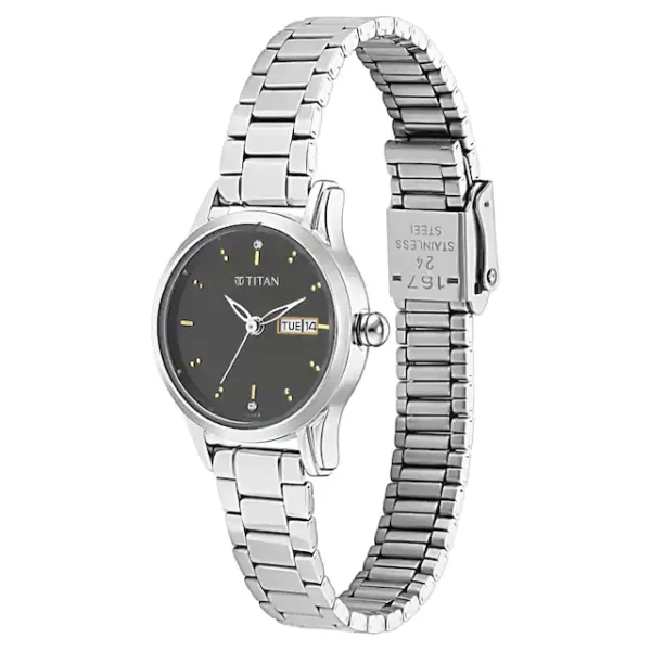 TITAN Lagan Black Dial Metal Strap Watch 2656SM03 - Image 2