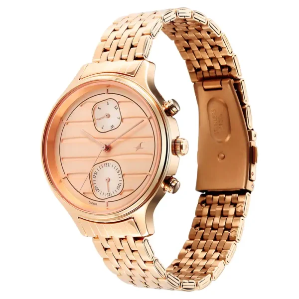 FASTRACK STYLE UP ROSE GOLD RUFFLES WATCH 6207WM02 - Image 2