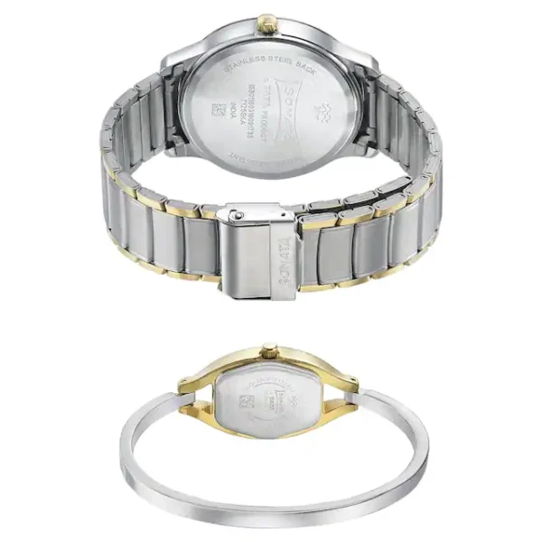 Sonata Silver Dial Couple Watches 71258114BM01 - Image 4