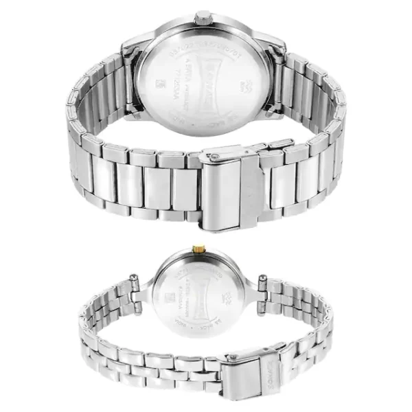 Pair Silver Dial Watches 7712587040BM01 - Image 4
