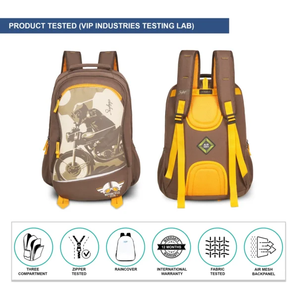 SKYBAGS OFFROADER PRO GREY LAPTOP BACKPACK - Image 5